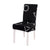 Black Color Floral Printing Chair Cover for Dining Room  Modern Banquet Party Elastic Stretch Seat Case housse de chaise