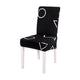 Black Color Floral Printing Chair Cover for Dining Room  Modern Banquet Party Elastic Stretch Seat Case housse de chaise