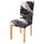 Black Color Floral Printing Chair Cover for Dining Room  Modern Banquet Party Elastic Stretch Seat Case housse de chaise