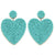 Blue Heart Beaded Earrings For Women Statement Bridal Wedding Drop Dangle Earrings Fashion Jewelry Party Gifts Oorbellen