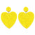 Blue Heart Beaded Earrings For Women Statement Bridal Wedding Drop Dangle Earrings Fashion Jewelry Party Gifts Oorbellen