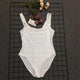Bride Gold Print One Piece High Cut Swimwear Bathing Suit