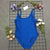 Bride Gold Print One Piece High Cut Swimwear Bathing Suit