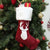Christmas Gift Socks Christmas Stocking with Hanging Rope Xmas Tree Decor Stockings Pendant Sock Ornaments Kids Candy Bag Gift