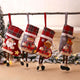 Christmas Stocking Decoration Hanging Legs Santa Snowman Elk Doll Socks Kids Gift Bag Children Candy Apple Bag Xmas Party Decors