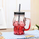 Creative Skull Gradient Cup Multicolor Transparent Vodka Wine Glass Whiskey Covered Juice  Straw Drink Cup Bar Tool Water Cup