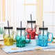 Creative Skull Gradient Cup Multicolor Transparent Vodka Wine Glass Whiskey Covered Juice  Straw Drink Cup Bar Tool Water Cup