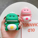 Dinosaur Earphone Case for Airpods 2 Case Cute Flower Cover for Apple Air pods Case Silicone Protective Earbuds Accessories Box