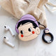 Earphone Case For AirPods Case Silicone Cute Love Anime Protective Cover For Apple Air pods 2 Headphone Earburd Case Ring Strap