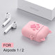 Earphone Case For AirPods Case Silicone Cute Love Anime Protective Cover For Apple Air pods 2 Headphone Earburd Case Ring Strap