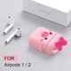 Earphone Case For AirPods Case Silicone Cute Love Anime Protective Cover For Apple Air pods 2 Headphone Earburd Case Ring Strap