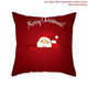 Cotton Linen Merry Christmas Cover Cushion Christmas Decor