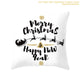 Cotton Linen Merry Christmas Cover Cushion Christmas Decor
