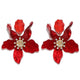 Fashion Big Stud Earrings For Women Wedding Party Bohemian Acrylic White Flower Earrings Statement Boho Jewelry Gifts