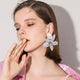 Fashion Big Stud Earrings For Women Wedding Party Bohemian Acrylic White Flower Earrings Statement Boho Jewelry Gifts