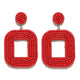 Fashion Boheimian Beaded Earrings for Women Geometric Charms Statement Dangle Drop Eariing Hanging Wedding Jewelry Party