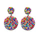 Fashion Boheimian Beaded Earrings for Women Geometric Charms Statement Dangle Drop Eariing Hanging Wedding Jewelry Party