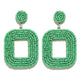 Fashion Boheimian Beaded Earrings for Women Geometric Charms Statement Dangle Drop Eariing Hanging Wedding Jewelry Party