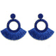 Fashion Bohemian Statement Long Fringe Drop Earring for Women Geometric Handmade Big rhinestone Tassel Earrings Jewelry