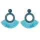 Fashion Bohemian Statement Long Fringe Drop Earring for Women Geometric Handmade Big rhinestone Tassel Earrings Jewelry