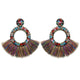 Fashion Bohemian Statement Long Fringe Drop Earring for Women Geometric Handmade Big rhinestone Tassel Earrings Jewelry