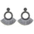 Fashion Bohemian Statement Long Fringe Drop Earring for Women Geometric Handmade Big rhinestone Tassel Earrings Jewelry