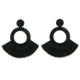 Fashion Bohemian Statement Long Fringe Drop Earring for Women Geometric Handmade Big rhinestone Tassel Earrings Jewelry