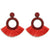 Fashion Bohemian Statement Long Fringe Drop Earring for Women Geometric Handmade Big rhinestone Tassel Earrings Jewelry