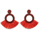 Fashion Bohemian Statement Long Fringe Drop Earring for Women Geometric Handmade Big rhinestone Tassel Earrings Jewelry