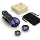 GETIHU Universal 3 in1 Wide Angle Macro Fisheye Lens Camera Mobile Phone Lenses Fish Eye Lentes For iPhone Smartphone Microscope