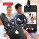 GETIHU Universal 3 in1 Wide Angle Macro Fisheye Lens Camera Mobile Phone Lenses Fish Eye Lentes For iPhone Smartphone Microscope