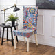 Geometric Colorful Printing Chair Cover Stretch Elastic Slipcovers Anti-dirty Dinning Room Decor Wedding Chair Cover