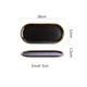 Gold Plating Ceramic Marble Storage Tray Black White Europe Food Fruit Breakfast Oval Plate Jewelry Tray Dessert Dish Decoration