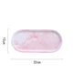 Gold Plating Ceramic Marble Storage Tray Black White Europe Food Fruit Breakfast Oval Plate Jewelry Tray Dessert Dish Decoration