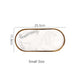 Gold Plating Ceramic Marble Storage Tray Black White Europe Food Fruit Breakfast Oval Plate Jewelry Tray Dessert Dish Decoration