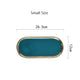 Gold Plating Ceramic Marble Storage Tray Black White Europe Food Fruit Breakfast Oval Plate Jewelry Tray Dessert Dish Decoration