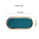 Gold Plating Ceramic Marble Storage Tray Black White Europe Food Fruit Breakfast Oval Plate Jewelry Tray Dessert Dish Decoration