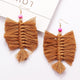 Itenice 2019 Leaf Tassel Earrings Women Girls Solid Color Fringe Ethnic Earrings Dangle Bohemian Earring Jewelry Accessories