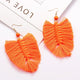 Itenice 2019 Leaf Tassel Earrings Women Girls Solid Color Fringe Ethnic Earrings Dangle Bohemian Earring Jewelry Accessories