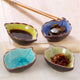 Japanese tableware ceramic sauce dish creative leaf kitchen seasoning small dish mini ice crack glaze snack plates