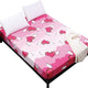 Leaves Printing Fitted Sheet Brushed Bedding Sheet With Elastic Band Mattress Cover Protector Bed Linens Home Textile 1 PC
