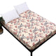 Leaves Printing Fitted Sheet Brushed Bedding Sheet With Elastic Band Mattress Cover Protector Bed Linens Home Textile 1 PC