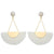 Long Fan Tassel Earrings White Brincos Charm Drop Dangling Earrings For Women Wedding Statement Earings Fashion Jewelry