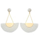 Long Fan Tassel Earrings White Brincos Charm Drop Dangling Earrings For Women Wedding Statement Earings Fashion Jewelry