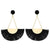 Long Fan Tassel Earrings White Brincos Charm Drop Dangling Earrings For Women Wedding Statement Earings Fashion Jewelry