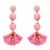 Long Tassel Earrings Red Oorbellen Dangling Earrings For Women Hanging Party Wedding Bridal Pom Pom Earring Accessories