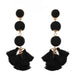 Long Tassel Earrings Red Oorbellen Dangling Earrings For Women Hanging Party Wedding Bridal Pom Pom Earring Accessories