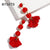 Long Tassel Earrings Red Oorbellen Dangling Earrings For Women Hanging Party Wedding Bridal Pom Pom Earring Accessories