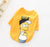 Yellow Winter  Dog Sweaters, Cartoon Design Cat Clothes, Bulldog Clothes