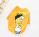 Yellow Winter  Dog Sweaters, Cartoon Design Cat Clothes, Bulldog Clothes